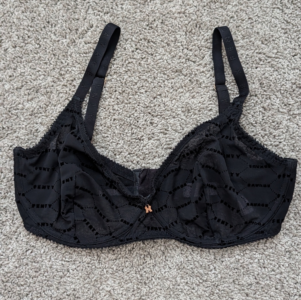 Savage X Fenty Black Bra Size 34DDD